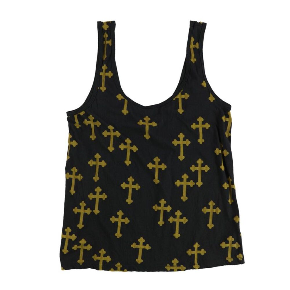Scratch Womens Cross Tank Top, Black, M, DM